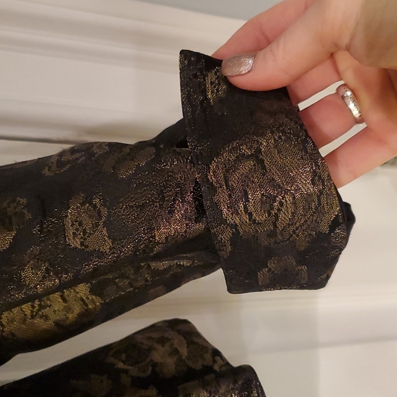 VINTAGE Christian Dior Metallic Brocade Blazer - Picture 3 of 6